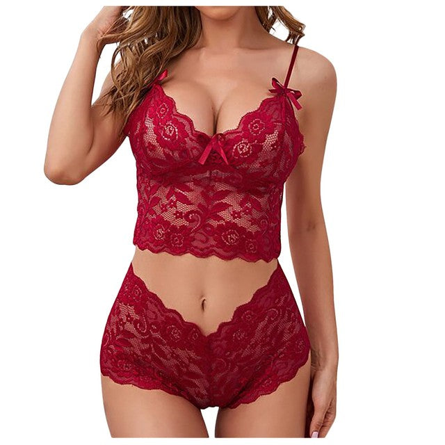 O.NIGHT™ Sexy Floral Embroidered Lace Lingerie Set