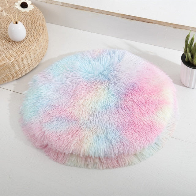 Plush Velvet Round Bed