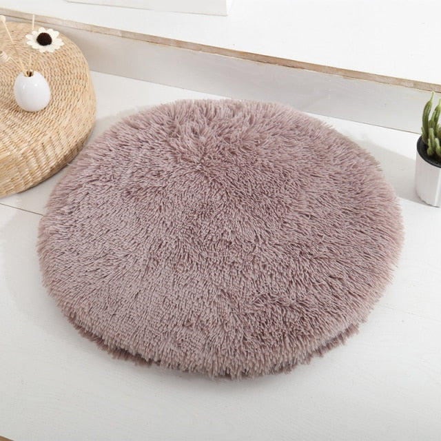 Plush Velvet Round Bed