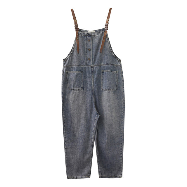 O.NIGHT™ Vintage Button Jeans Harem Jumpsuit Overall