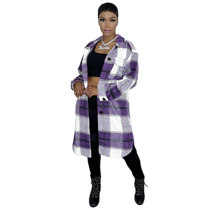 ANJAMANOR™ Elegant Checkered Jacket