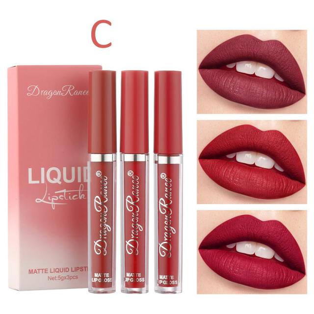 DRAGON RANEE™ 3pc/set Liquid Matte Velvet Lipstick