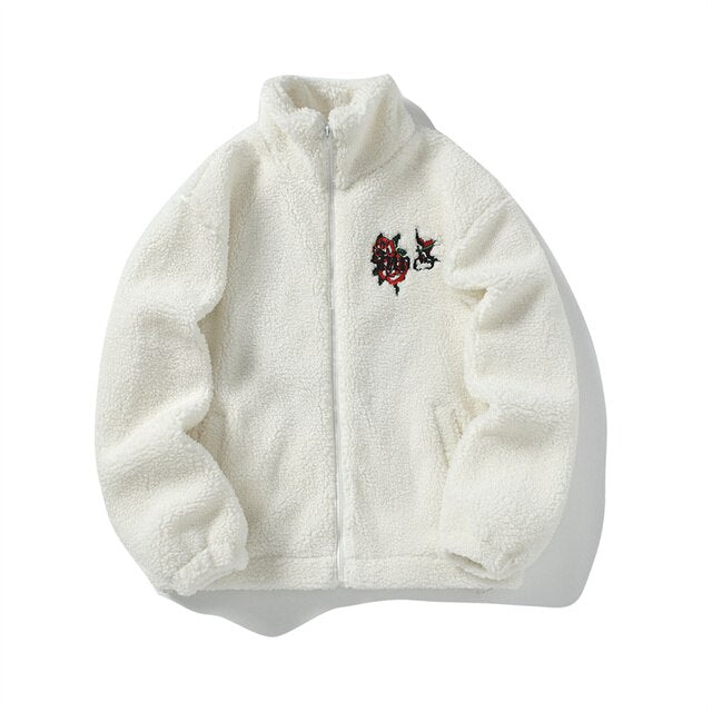 FloralBloom™ Embroidered Thermal Zip-Up Jacket