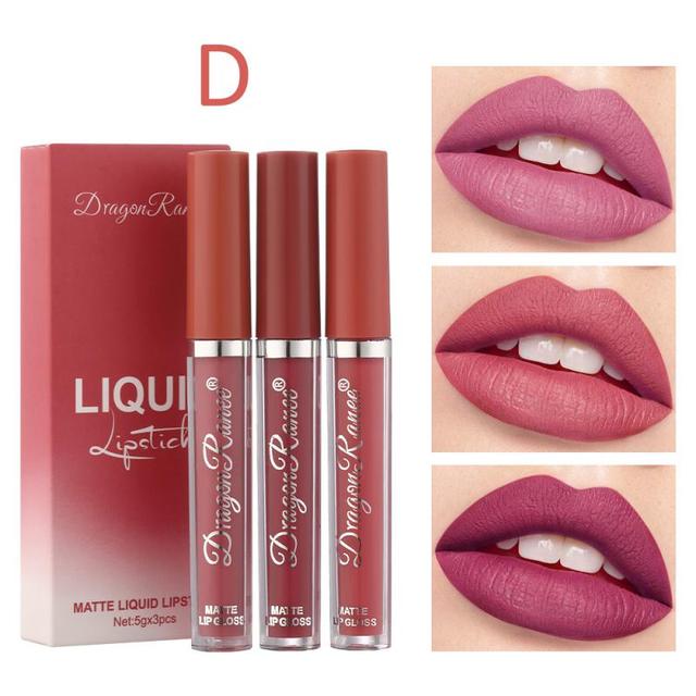 DRAGON RANEE™ 3pc/set Liquid Matte Velvet Lipstick