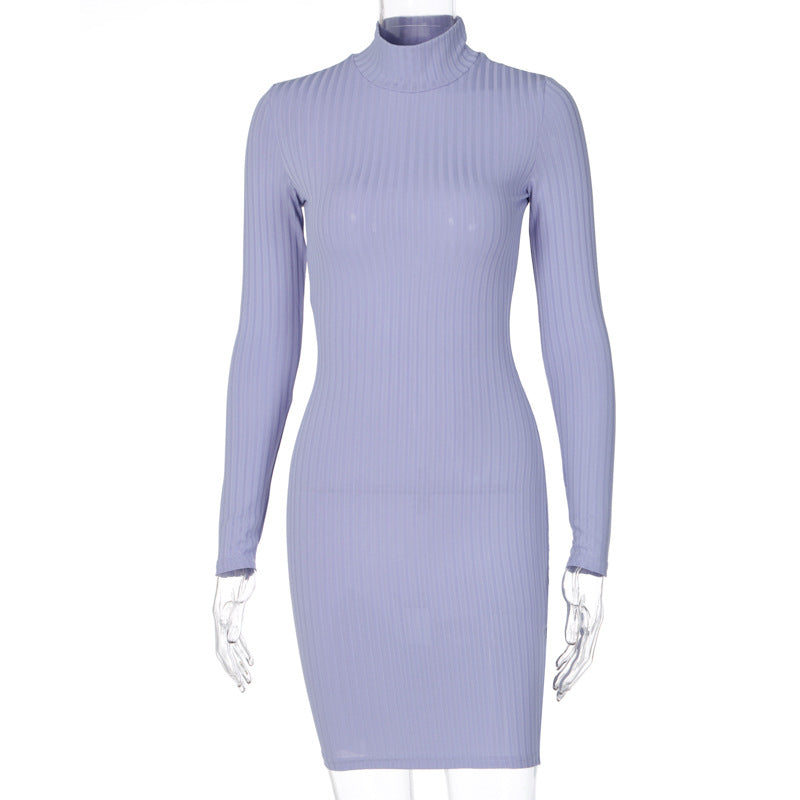 O.NIGHT™ Victoria Ribbed Turtleneck Mini Dress