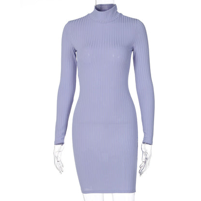 O.NIGHT™ Victoria Ribbed Turtleneck Mini Dress