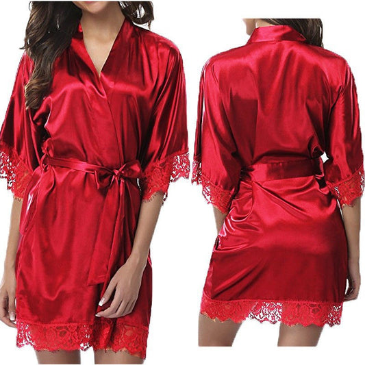 O.NIGHT™ Sexy Kimono Style Silk Robe