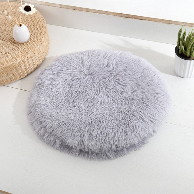 Plush Velvet Round Bed