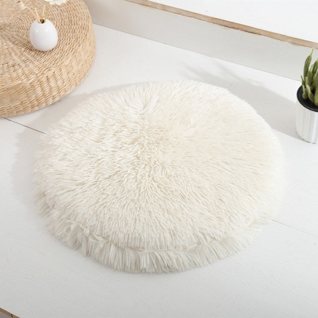 Plush Velvet Round Bed