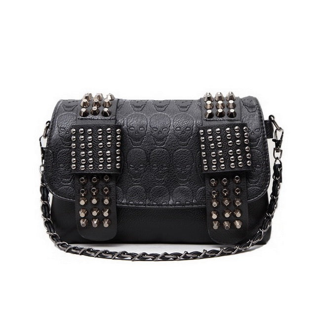 O.NIGHT™ Rivet PU Leather Shoulder Bag