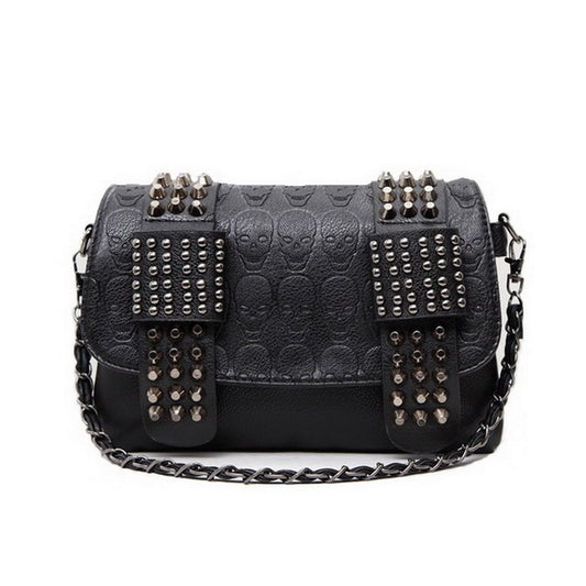 O.NIGHT™ Rivet PU Leather Shoulder Bag