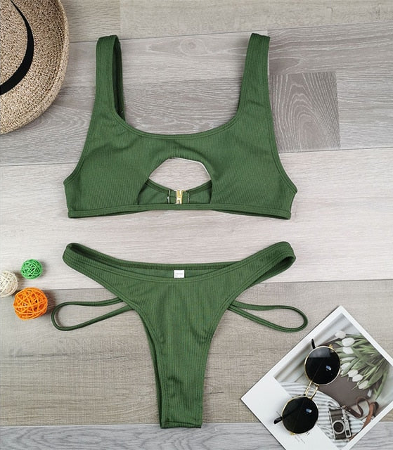 O.NIGHT™ High Cut Hollow Out Micro Swimwear