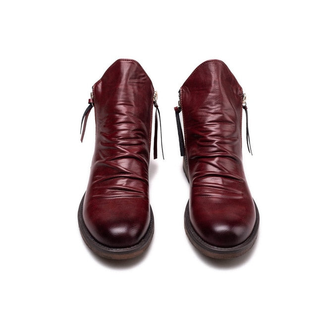 StrideEase™ Retro Ankle Non-Slip Leather Boots