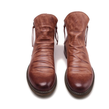 StrideEase™ Retro Ankle Non-Slip Leather Boots