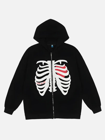 LoveRibs™ Hearted Ribcage Hoodie