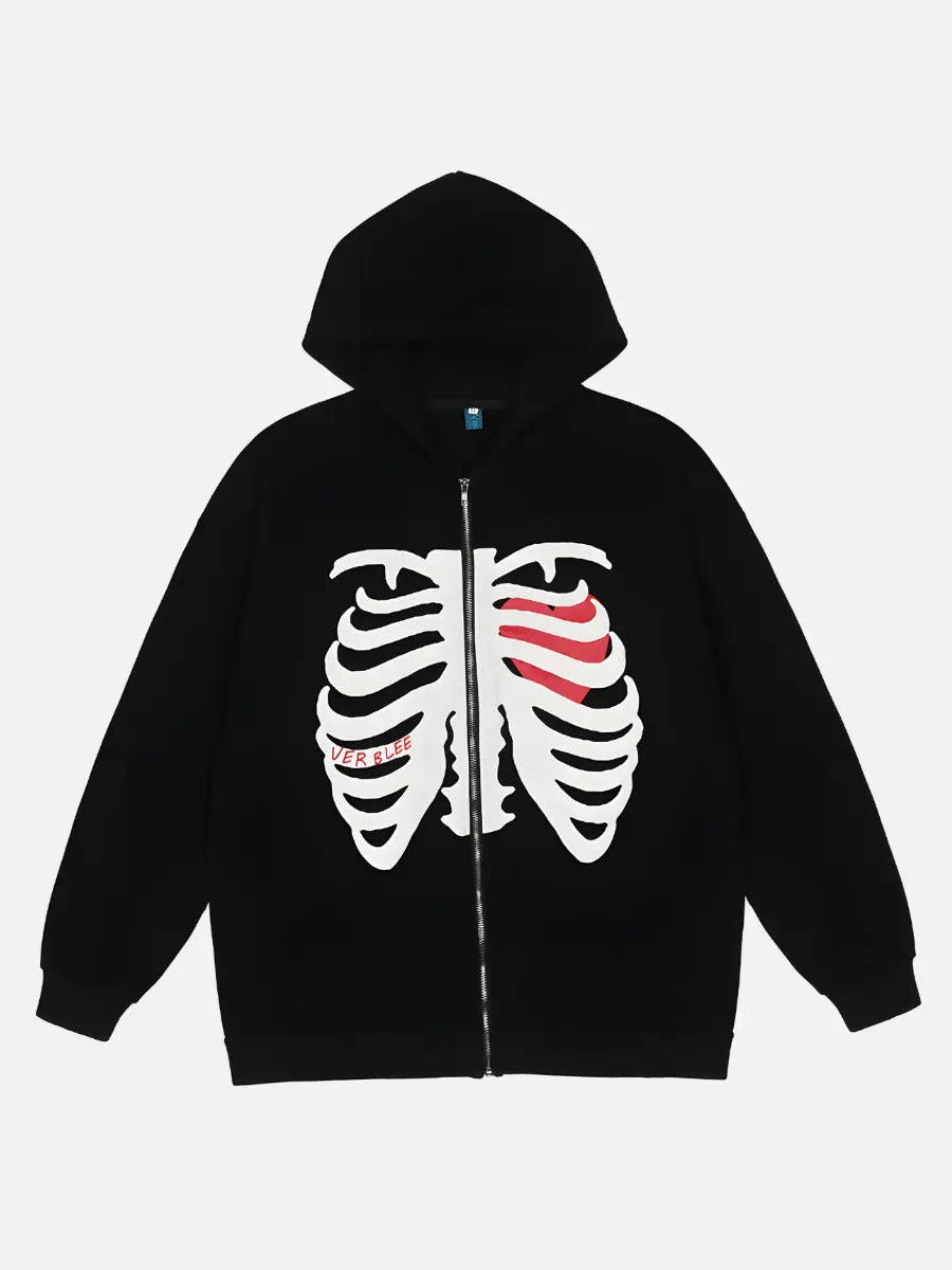 LoveRibs™ Hearted Ribcage Hoodie