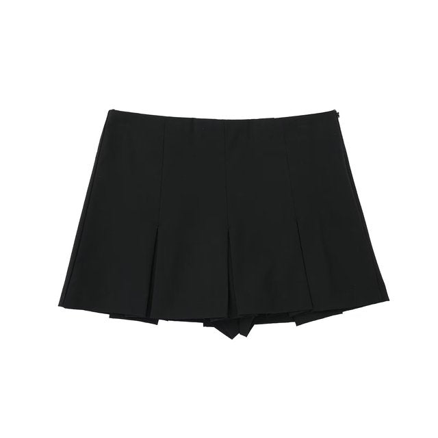 ZEVITY™ High Waist Wide Pleats Shorts Skirts