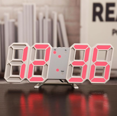 3D LED Digital Wall Clock