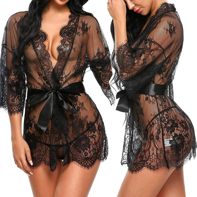 O.NIGHT™ Erotic See-Through Embroidered Lingerie