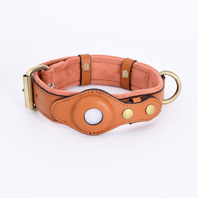 Cow Leather Anti-Lost Dog Collar