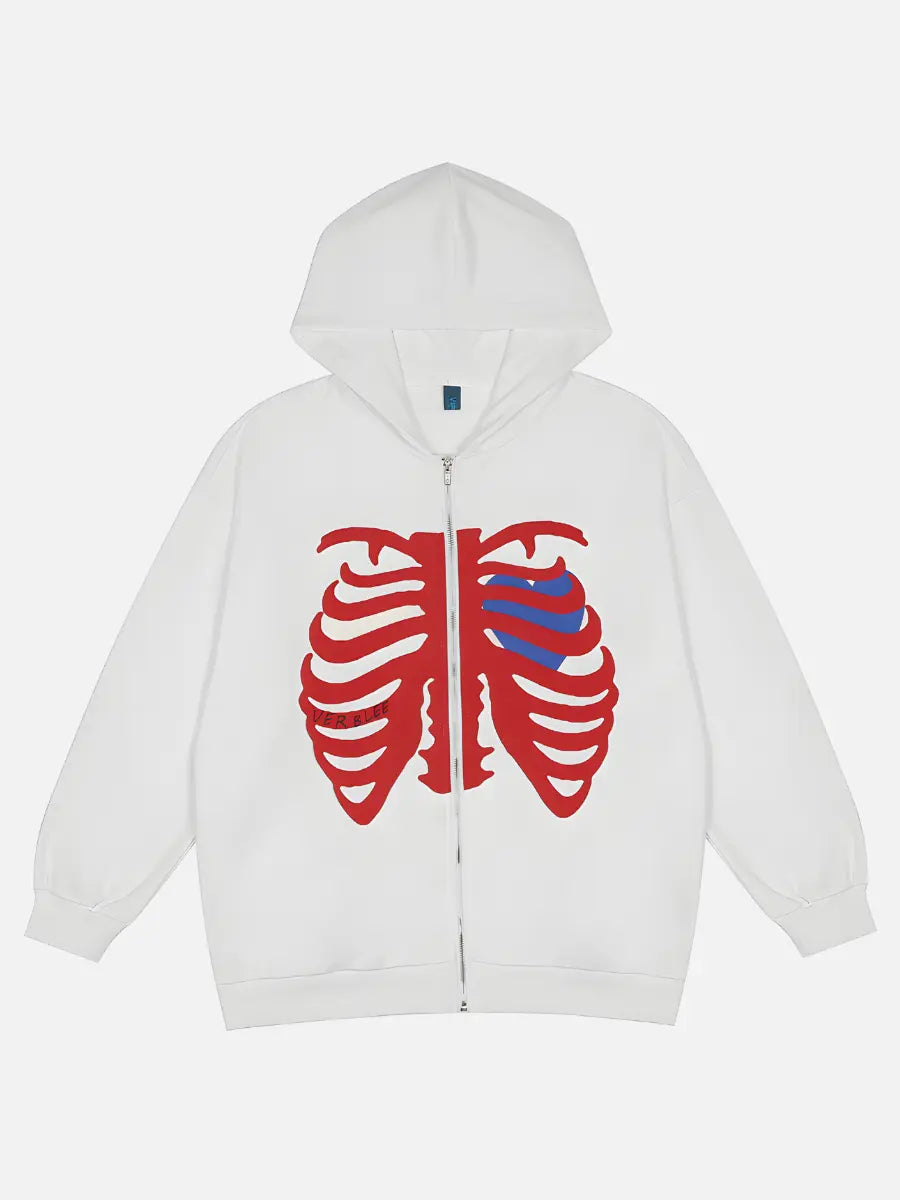 LoveRibs™ Hearted Ribcage Hoodie