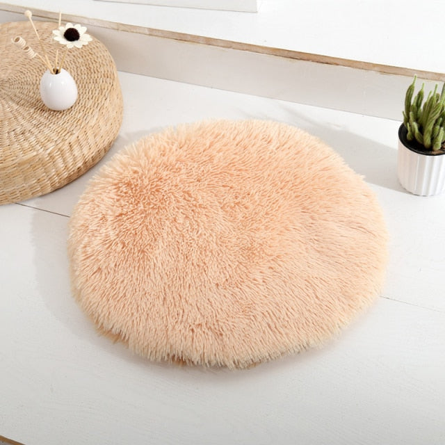 Plush Velvet Round Bed