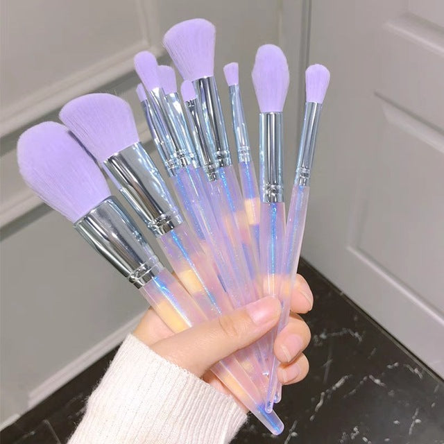 VioletGlow™ Makeup Brush Set