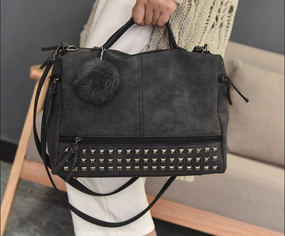 O.NIGHT™ Vintage Rivet Leather Handbag