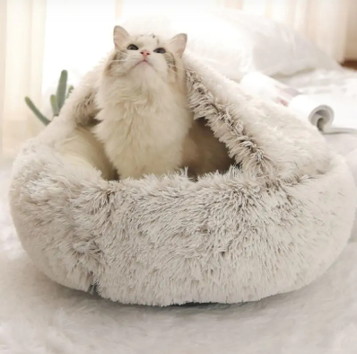 Self-Warming Plush Pet Bed