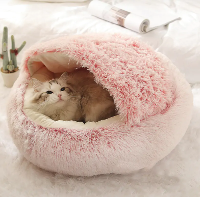 Self-Warming Plush Pet Bed