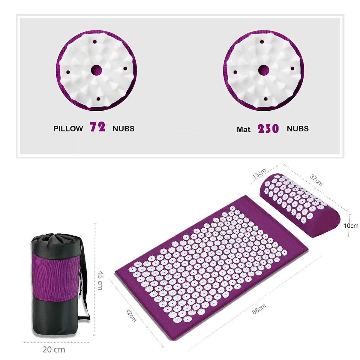 ZenRelax™ Acupressure Massage Mat Set