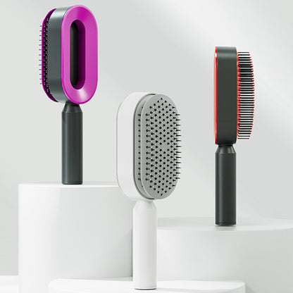 CleanWave™ 3D Self-Cleaning Anti-Static Hair Brush