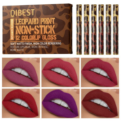 QIBEST™ 6pcs/Set Velvet Matte Lip Gloss