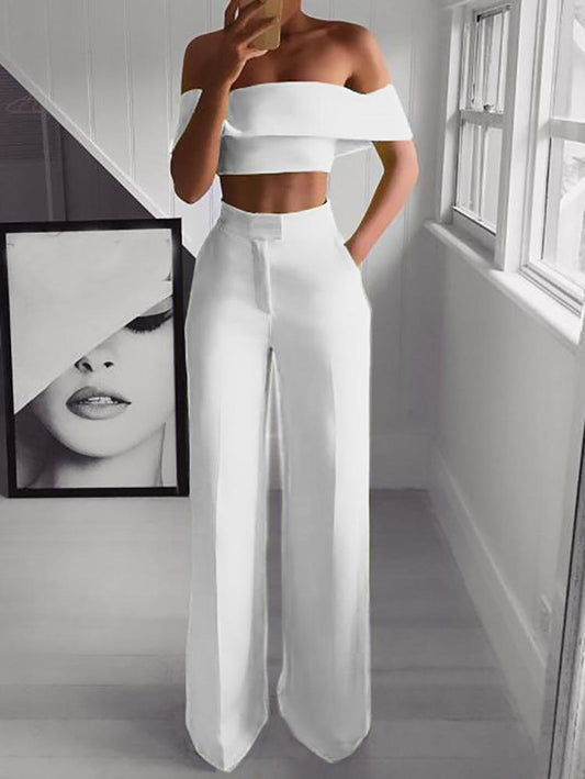 O.NIGHT™ Elegant Cropped Top + Long Trousers Set