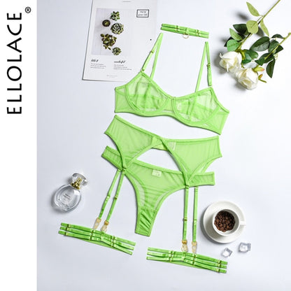 ELLOLACE™ 4pcs Sexy Erotic Lingerie