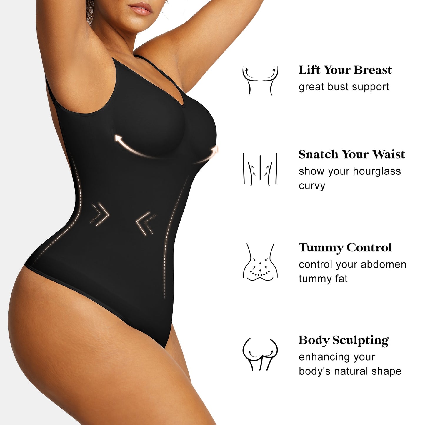 HEXIN™ Low Back Seamless Push Up Thigh Slimmer