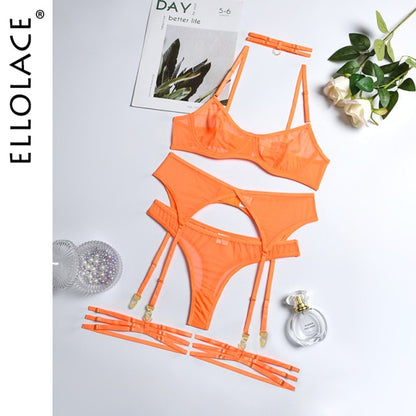 ELLOLACE™ 4pcs Sexy Erotic Lingerie