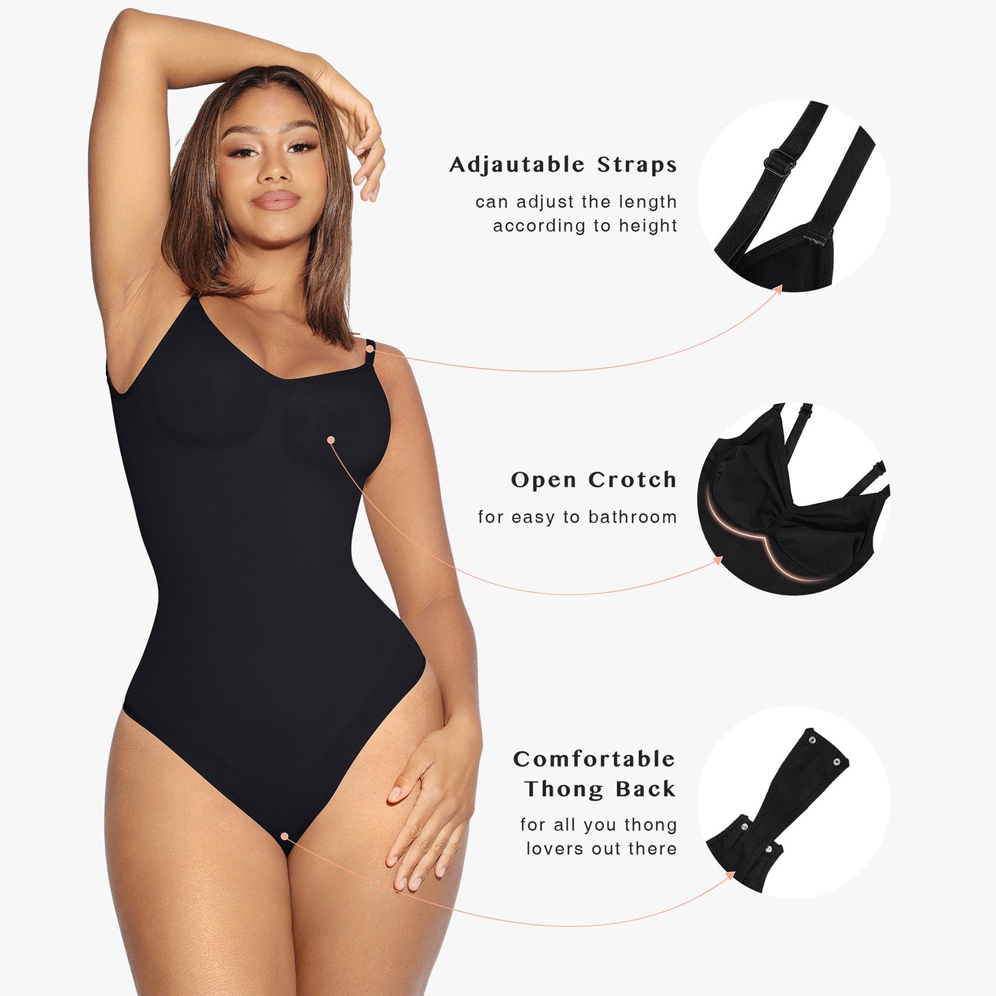 HEXIN™ Low Back Seamless Push Up Thigh Slimmer