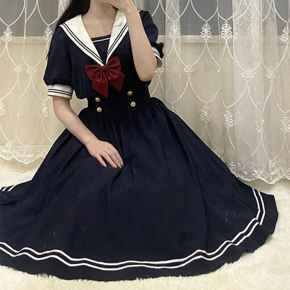 O.NIGHT™ Preppy Chic Sailor Collar Dress