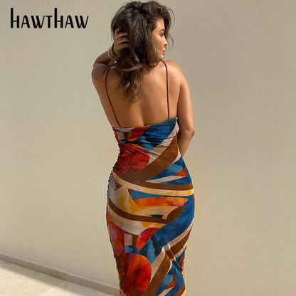 H.THAW™ Long Pencil Strap Dress