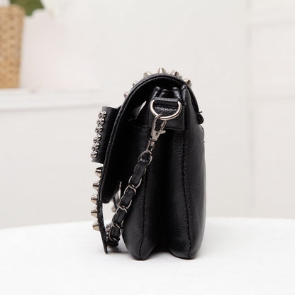 O.NIGHT™ Rivet PU Leather Shoulder Bag