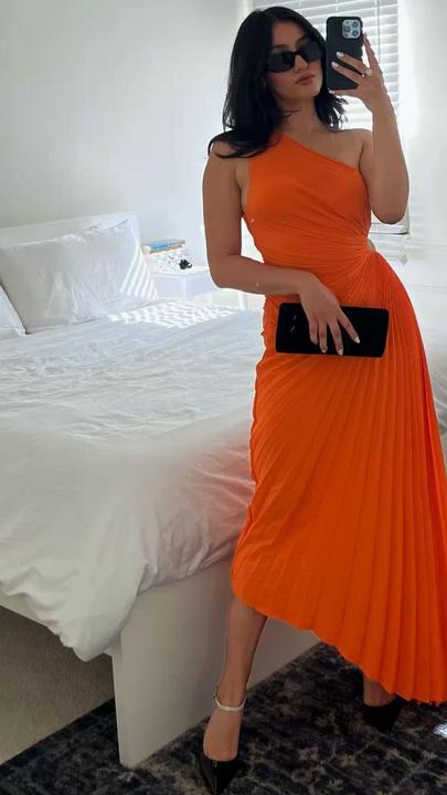 O.NIGHT™ One Shoulder Pleated Maxi Dress