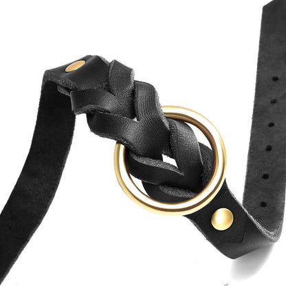 Real Leather Collar and Leash Set