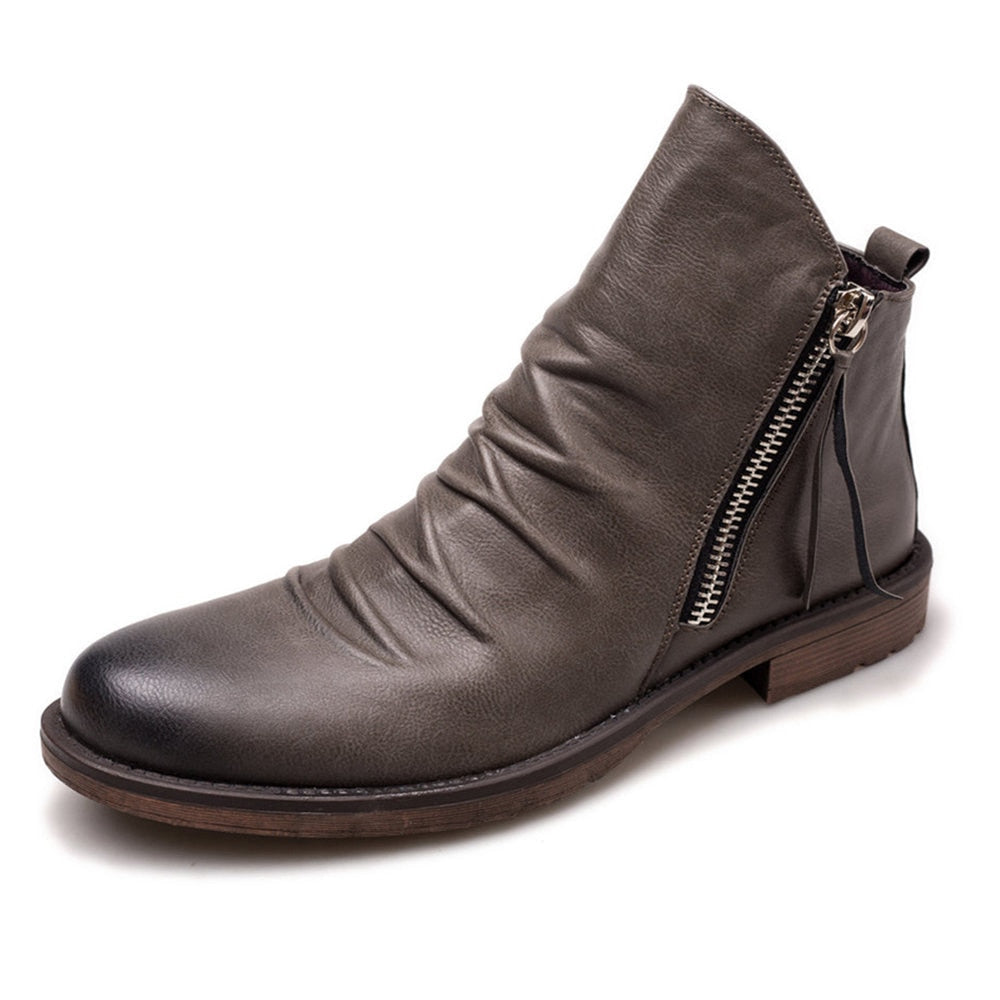 StrideEase™ Retro Ankle Non-Slip Leather Boots