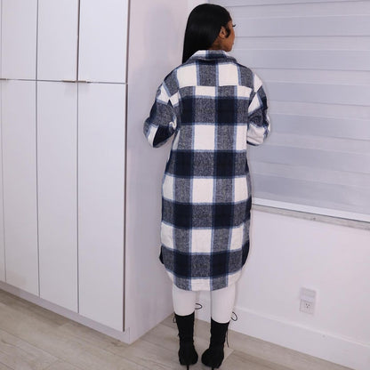 ANJAMANOR™ Elegant Checkered Jacket