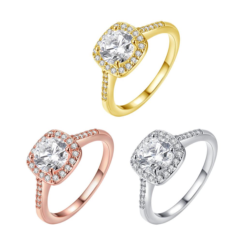 18K Gold-Plated Halo Ring