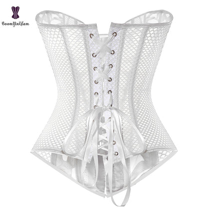 B.Y.GLAM™ Lace Up Overbust Corset Bustier Top