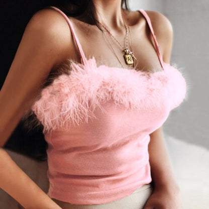 O.NIGHT™ Sexy Allure Pink Off Shoulder Crop Top