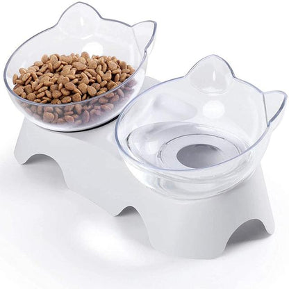 Ergonomic Double Pet Feeder