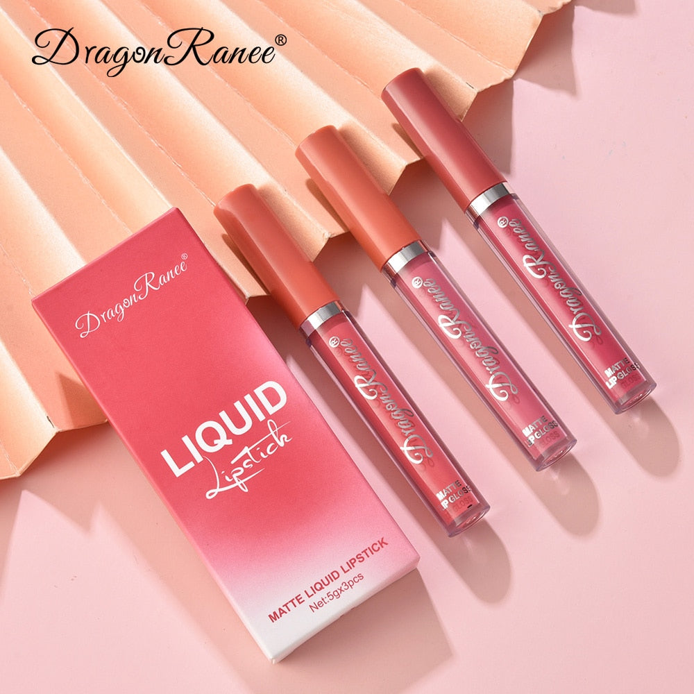 DRAGON RANEE™ 3pc/set Liquid Matte Velvet Lipstick